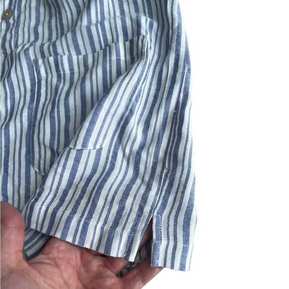 🌴 Xhilaration Blue & White Striped Tie Strap Romper - Size M - Picture 9 of 13